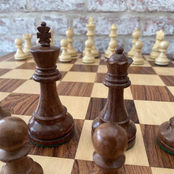 Thick Leather Chess Case, Mat and Chess Pieces all Included - ChessBaron  Chess Sets - 01278 426100